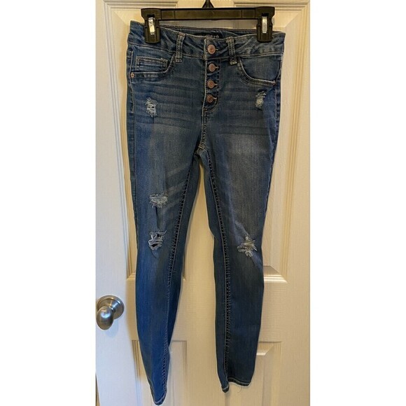 VanillaStar Girls Denim Jeans Sz.12 Button Front Jeans - Picture 1 of 4